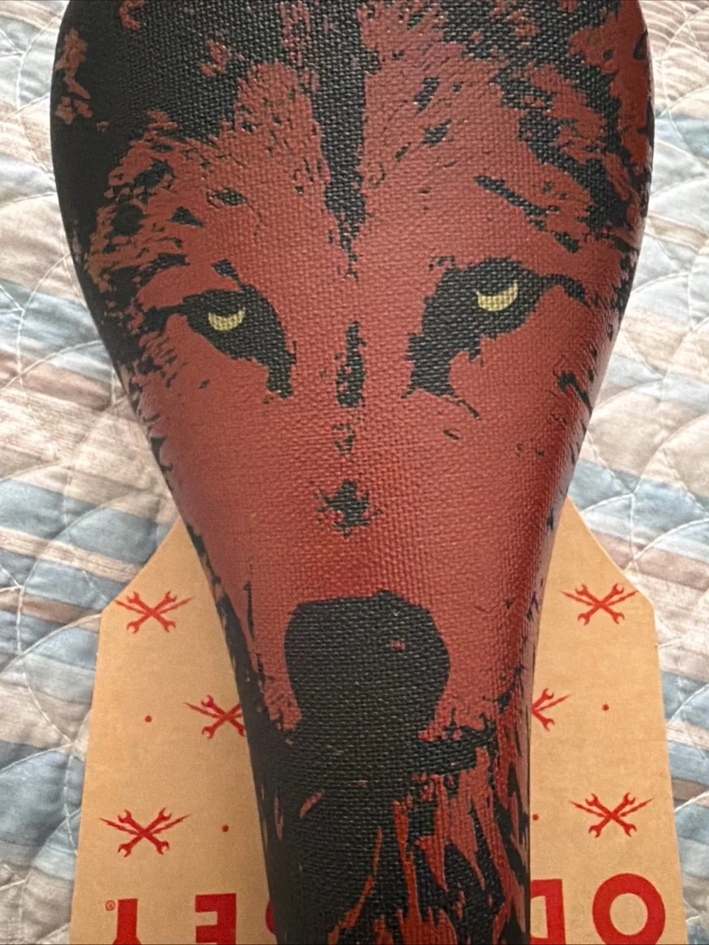 Wolf Graphic Brown & Black Decorative Bmx seat railed Bmx bike saddle